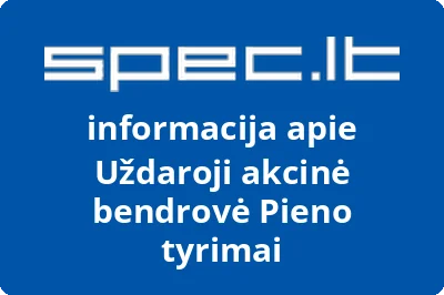 Pieno tyrimai, UAB | spec.lt