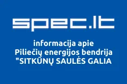 Piliečių energijos bendrija "SITKŪNŲ SAULĖS GALIA iliustracija