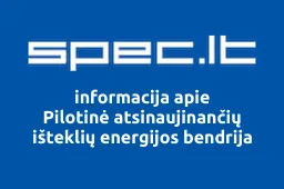Pilotinė atsinaujinančių išteklių energijos bendrija iliustracija