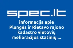 Plungės ir Rietavo rajono kadastro vietovių melioracijos statinių naudotojų asociacija iliustracija
