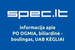 PO OGMIA, biliardinė - boulingas, UAB KĖGLIAI