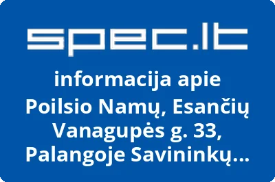 Poilsio Namų, Esančių Vanagupės g. 33, Palangoje Savininkų Bendrija