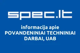 POVANDENINIAI TECHNINIAI DARBAI, UAB | spec.lt