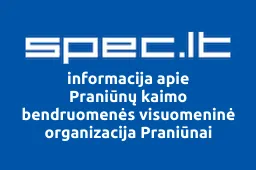 Praniūnų kaimo bendruomenės visuomeninė organizacija Praniūnai | spec.lt