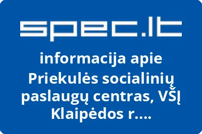 Priekulės socialinių paslaugų centras, VŠĮ Klaipėdos r. savivaldybės įstaiga