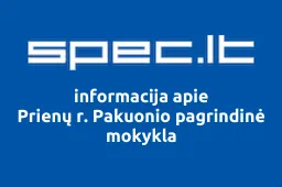 Prienų r. Pakuonio pagrindinė mokykla | spec.lt