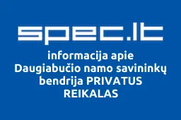 Daugiabučio namo savininkų bendrija PRIVATUS REIKALAS iliustracija