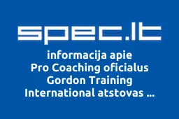 Pro Coaching oficialus Gordon Training International atstovas Lietuvoje ir Latvijoje, VŠĮ iliustracija