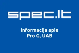 Pro G, UAB | spec.lt