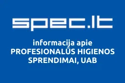 PROFESIONALŪS HIGIENOS SPRENDIMAI, UAB | spec.lt