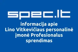 Lino Vitkevičiaus personalinė įmonė Profesionalus sprendimas iliustracija