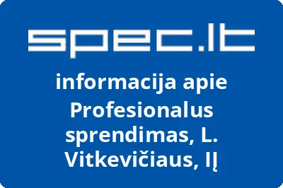 Lino Vitkevičiaus personalinė įmonė Profesionalus sprendimas