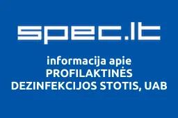 PROFILAKTINĖS DEZINFEKCIJOS STOTIS, UAB | spec.lt