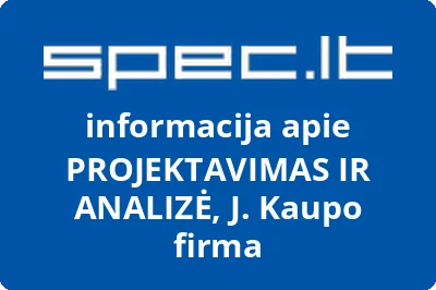 J. Kaupo firma Projektavimas ir analizė | spec.lt