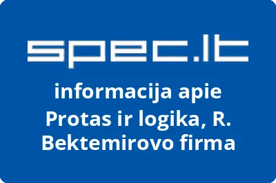 Protas ir logika, R. Bektemirovo firma