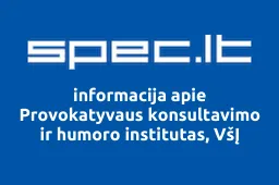 Provokatyvaus konsultavimo ir humoro institutas, VšĮ | spec.lt