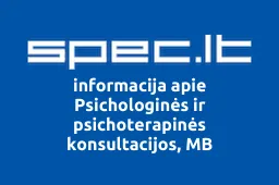 Psichologinės ir psichoterapinės konsultacijos, MB | spec.lt