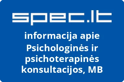 Psichologinės ir psichoterapinės konsultacijos, MB | spec.lt