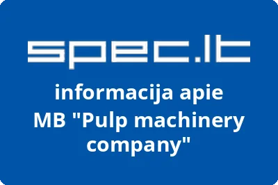 Pulp machinery company, MB