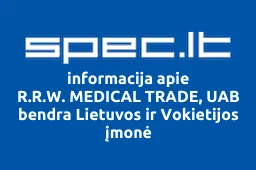 R.R.W. MEDICAL TRADE, UAB bendra Lietuvos ir Vokietijos įmonė | spec.lt