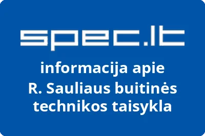 R. Sauliaus buitinės technikos taisykla
