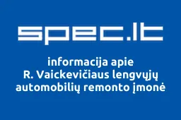 R. Vaickevičiaus lengvųjų automobilių remonto įmonė iliustracija