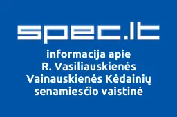 R. Vasiliauskienės Vainauskienės Kėdainių senamiesčio vaistinė | spec.lt