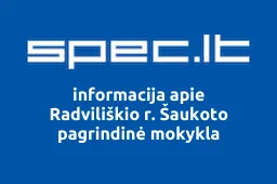 Radviliškio r. Šaukoto pagrindinė mokykla | spec.lt