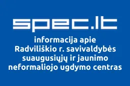 Radviliškio r. savivaldybės suaugusiųjų ir jaunimo neformaliojo ugdymo centras iliustracija