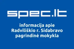 Radviliškio r. Sidabravo pagrindinė mokykla iliustracija
