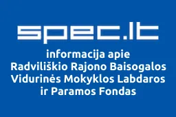Radviliškio Rajono Baisogalos Vidurinės Mokyklos Labdaros ir Paramos Fondas | spec.lt