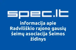 Radviliškio rajono gausių šeimų asociacija Šeimos židinys iliustracija
