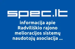 Radviliškio rajono melioracijos sistemų naudotojų asociacija Alksniupiai | spec.lt