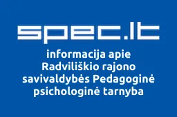Radviliškio rajono savivaldybės Pedagoginė psichologinė tarnyba | spec.lt