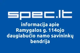 Ramygalos g. 114ojo daugiabučio namo savininkų bendrija | spec.lt