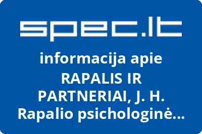 RAPALIS IR PARTNERIAI, J. H. Rapalio psichologinė konsultacija