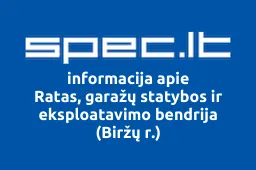 Ratas, garažų statybos ir eksploatavimo bendrija (Biržų r.) | spec.lt
