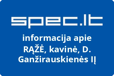 RĄŽĖ, kavinė, D. Ganžirauskienės, IĮ