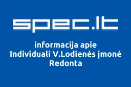 Individuali V.Lodienės įmonė Redonta | spec.lt