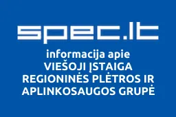 VIEŠOJI ĮSTAIGA REGIONINĖS PLĖTROS IR APLINKOSAUGOS GRUPĖ | spec.lt
