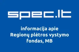 Regionų plėtros vystymo fondas, MB | spec.lt