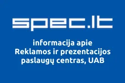 Reklamos ir prezentacijos paslaugų centras, UAB | spec.lt