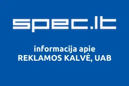 REKLAMOS KALVĖ, UAB | spec.lt