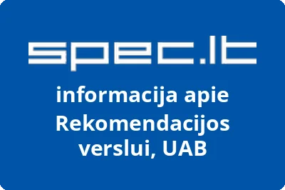Rekomendacijos verslui, UAB | spec.lt