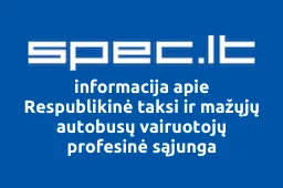 Respublikinė taksi ir mažųjų autobusų vairuotojų profesinė sąjunga | spec.lt