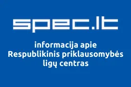 Respublikinis priklausomybės ligų centras | spec.lt