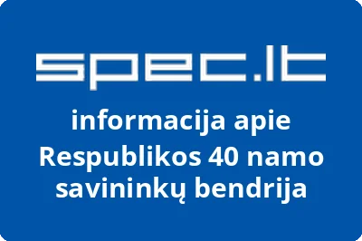 Respublikos 40 namo savininkų bendrija | spec.lt
