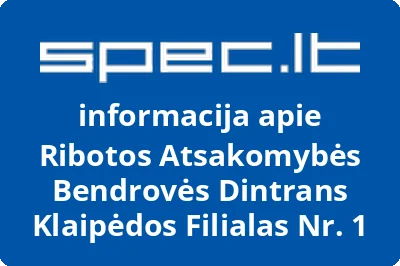 Ribotos Atsakomybės Bendrovės Dintrans Klaipėdos Filialas Nr. 1