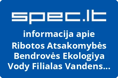 Ribotos Atsakomybės Bendrovės Ekologiya Vody Filialas Vandens Ekologija