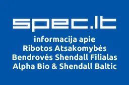 Ribotos Atsakomybės Bendrovės Shendall Filialas Alpha Bio & Shendall Baltic | spec.lt